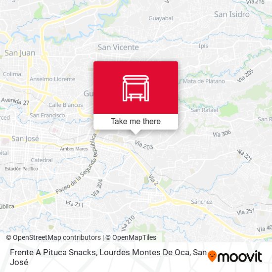 Frente A Pituca Snacks, Lourdes Montes De Oca map