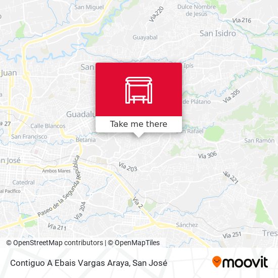 Contiguo A Ebais Vargas Araya map