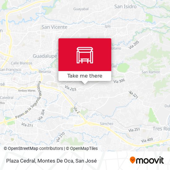 Plaza Cedral, Montes De Oca map
