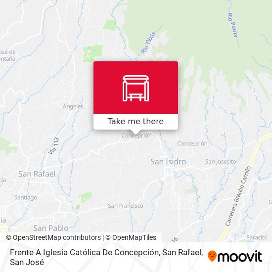 Frente A Iglesia Católica De Concepción, San Rafael map