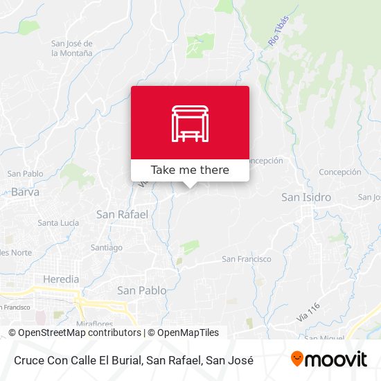 Mapa de Cruce Con Calle El Burial, San Rafael