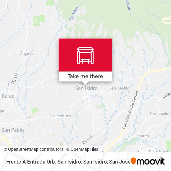 Mapa de Frente A Entrada Urb. San Isidro, San Isidro