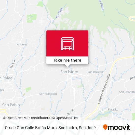 Cruce Con Calle Breña Mora, San Isidro map