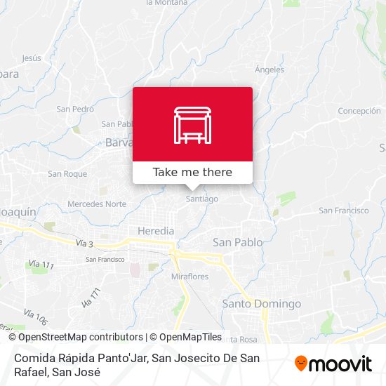 Comida Rápida Panto'Jar, San Josecito De San Rafael map