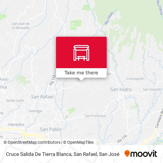 Cruce Salida De Tierra Blanca, San Rafael map