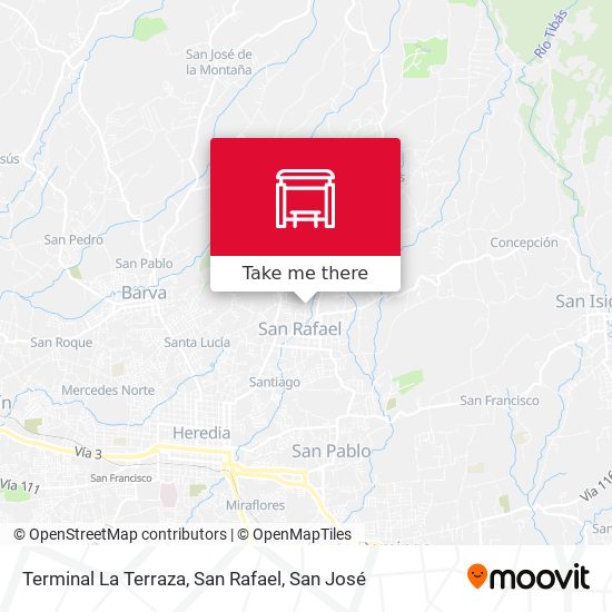 Terminal La Terraza, San Rafael map