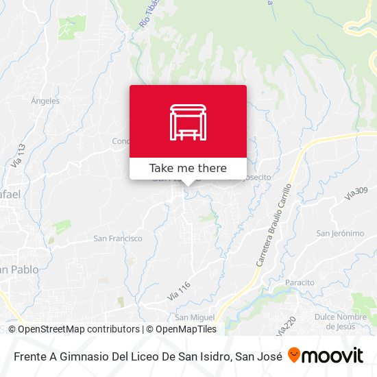 Frente A Gimnasio Del Liceo De San Isidro map