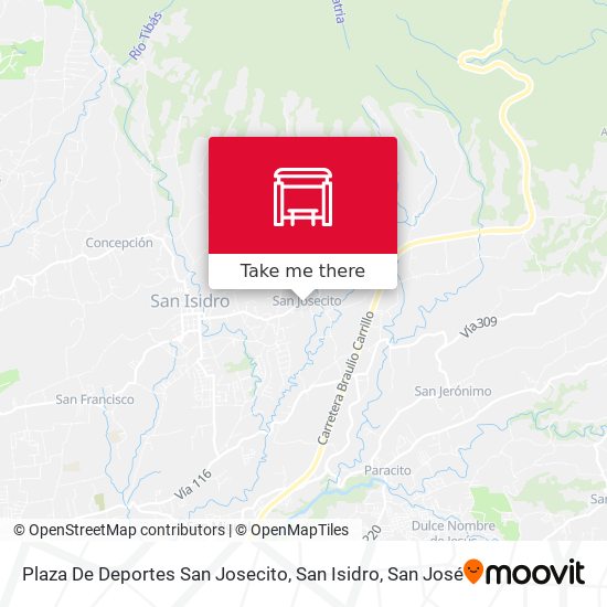 Mapa de Plaza De Deportes San Josecito, San Isidro