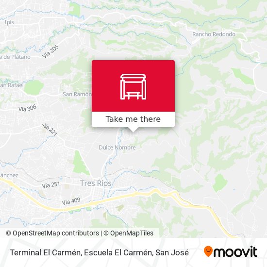 Mapa de Terminal El Carmén, Escuela El Carmén