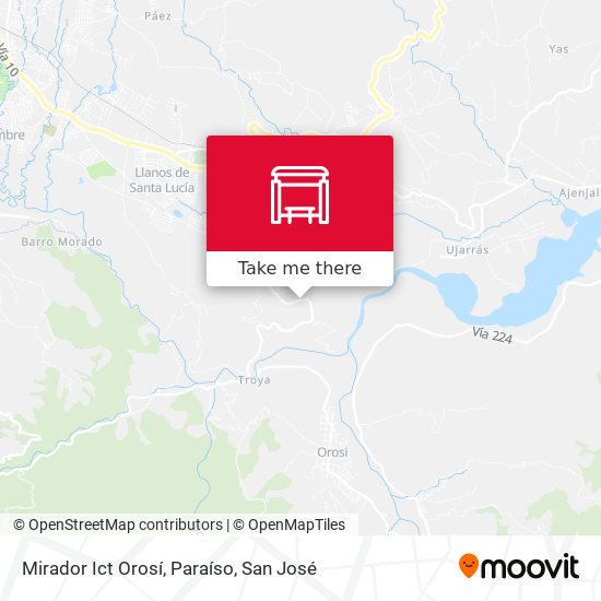 Mapa de Mirador Ict Orosí, Paraíso
