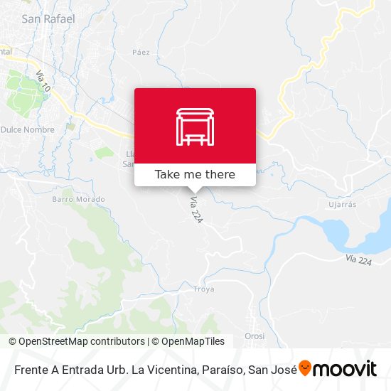 Frente A Entrada Urb. La Vicentina, Paraíso map