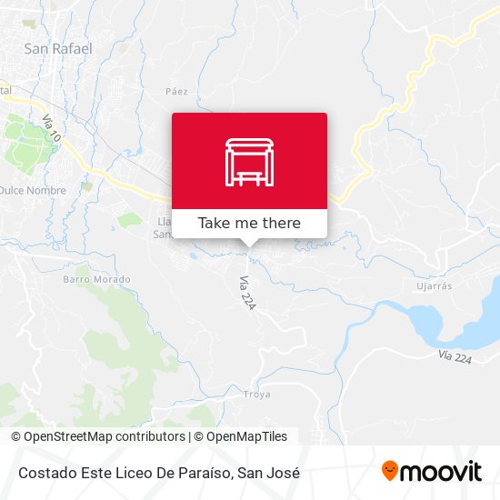 Costado Este Liceo De Paraíso map