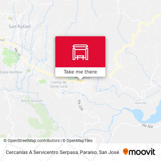 Cercanías A Servicentro Serpasa, Paraíso map