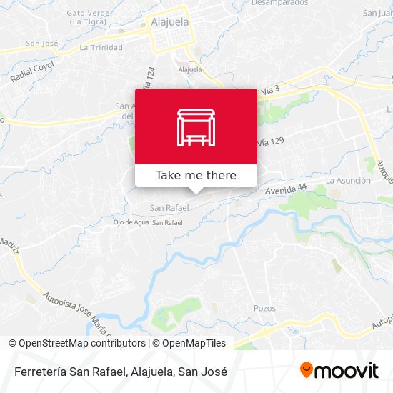 Mapa de Ferretería San Rafael, Alajuela