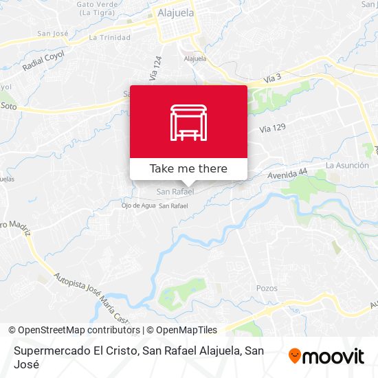 Supermercado El Cristo, San Rafael Alajuela map