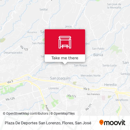 Plaza De Deportes San Lorenzo, Flores map