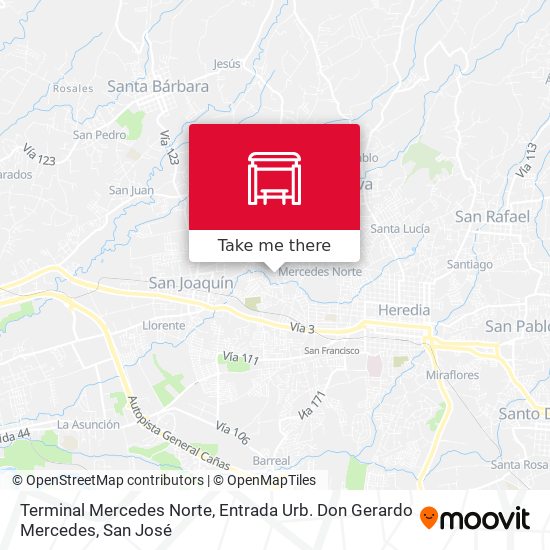 Terminal Mercedes Norte, Entrada Urb. Don Gerardo Mercedes map