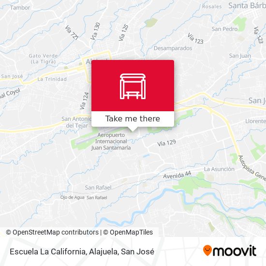 Escuela La California, Alajuela map