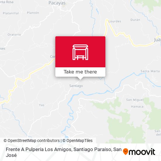 Frente A Pulpería Los Amigos, Santiago Paraíso map