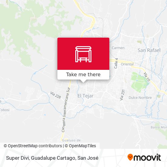 Super Divi, Guadalupe Cartago map