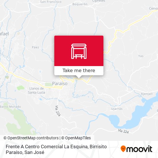 Mapa de Frente A Centro Comercial La Esquina, Birrisito Paraíso