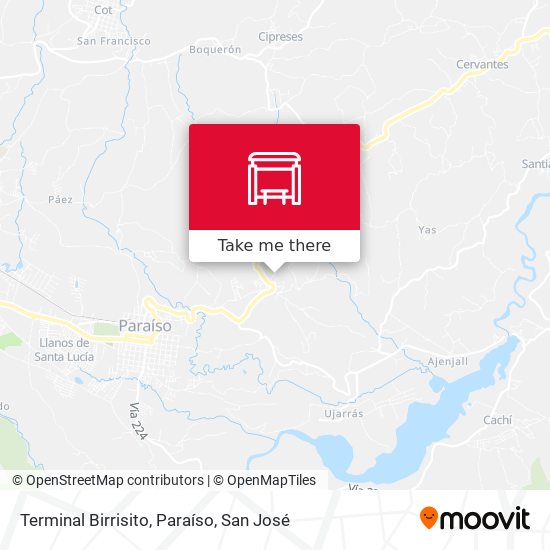 Mapa de Terminal Birrisito, Paraíso