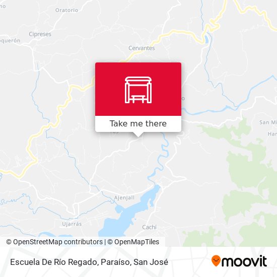 Escuela De Río Regado, Paraíso map
