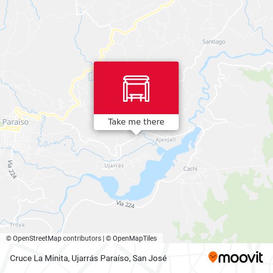 Cruce La Minita, Ujarrás Paraíso map