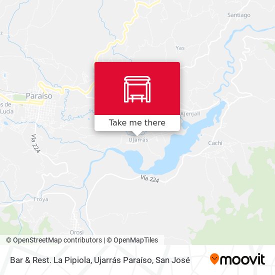 Bar & Rest. La Pipiola, Ujarrás Paraíso map