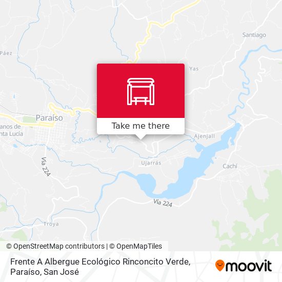 Frente A Albergue Ecológico Rinconcito Verde, Paraíso map