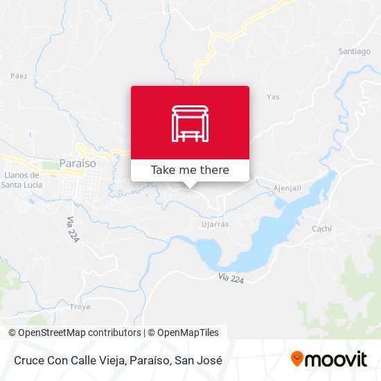 Mapa de Cruce Con Calle Vieja, Paraíso