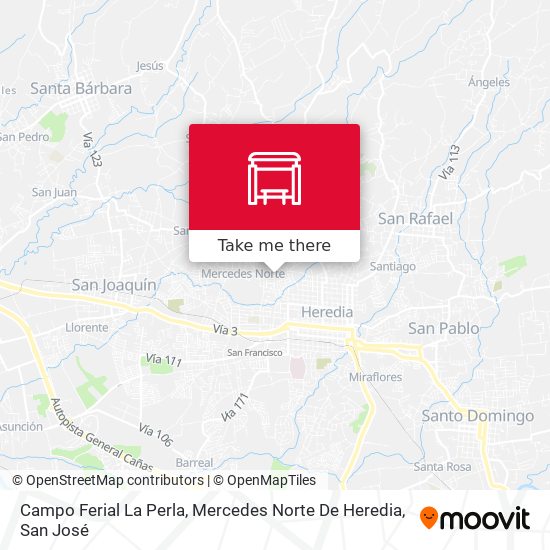 Campo Ferial La Perla, Mercedes Norte De Heredia map