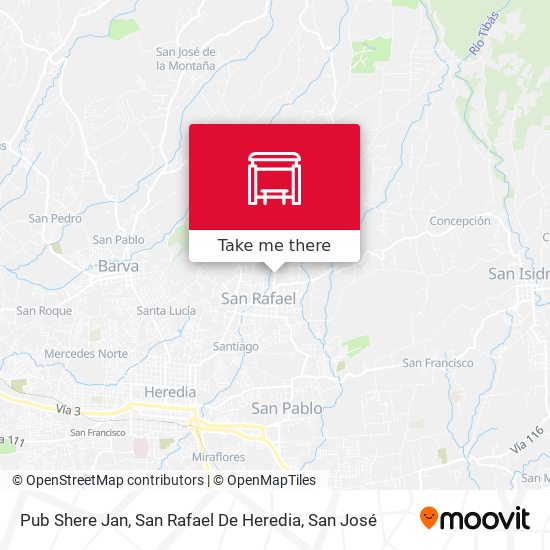 Pub Shere Jan, San Rafael De Heredia map