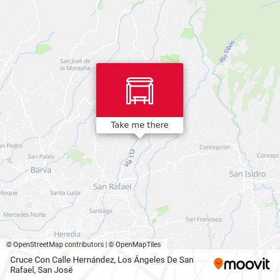 Cruce Con Calle Hernández, Los Ángeles De San Rafael map