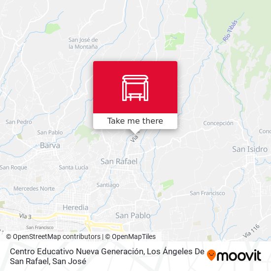 Centro Educativo Nueva Generación, Los Ángeles De San Rafael map