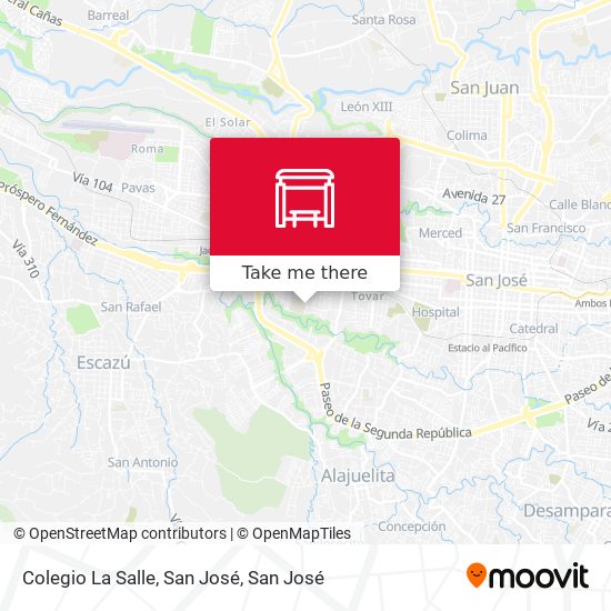 Mapa de Colegio La Salle, San José