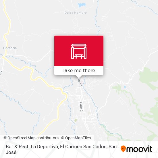 Bar & Rest. La Deportiva, El Carmén San Carlos map
