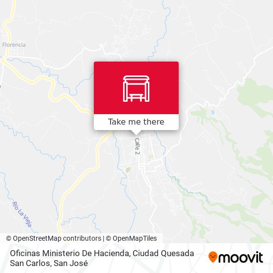 Oficinas Ministerio De Hacienda, Ciudad Quesada San Carlos map