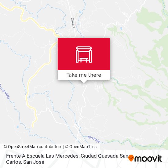Frente A Escuela Las Mercedes, Ciudad Quesada San Carlos map