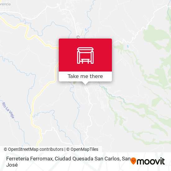 Mapa de Ferretería Ferromax, Ciudad Quesada San Carlos