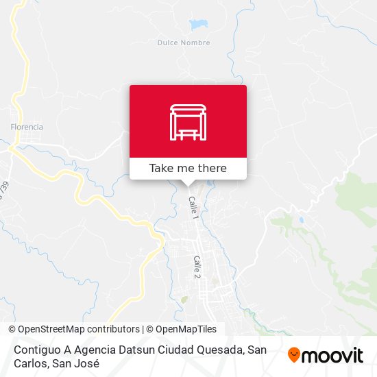 Mapa de Contiguo A Agencia Datsun Ciudad Quesada, San Carlos