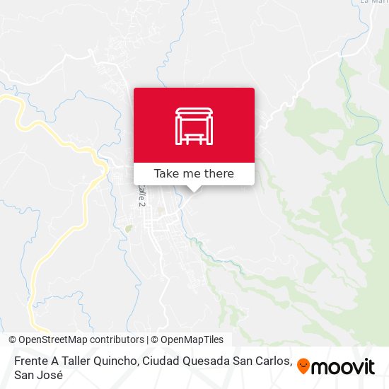 Frente A Taller Quincho, Ciudad Quesada San Carlos map