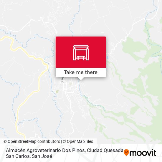 Mapa de Almacén Agroveterinario Dos Pinos, Ciudad Quesada San Carlos