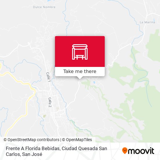 Frente A Florida Bebidas, Ciudad Quesada San Carlos map