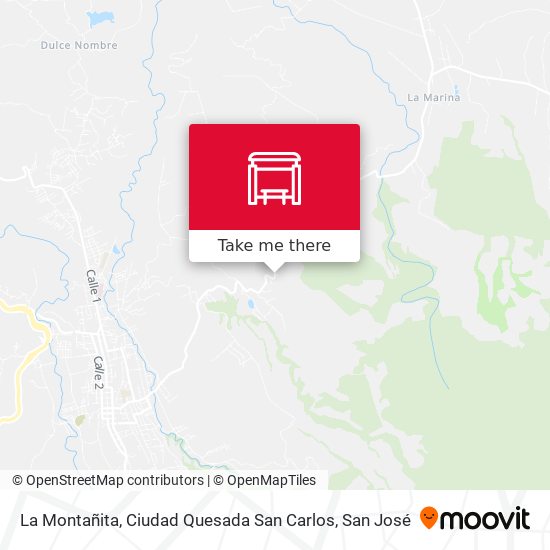 La Montañita, Ciudad Quesada San Carlos map