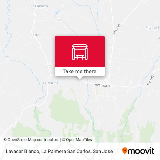 Lavacar Blanco, La Palmera San Carlos map