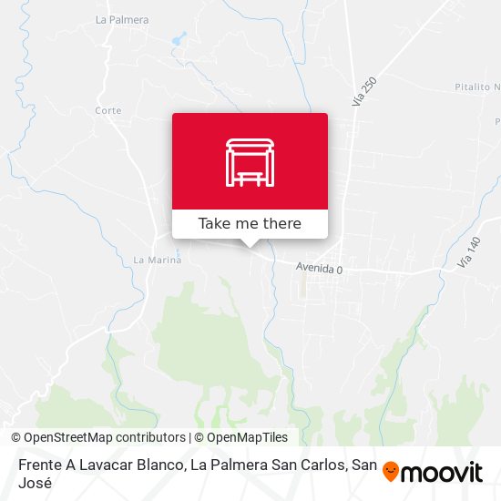 Mapa de Frente A Lavacar Blanco, La Palmera San Carlos