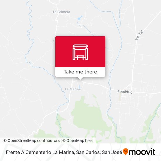 Mapa de Frente A Cementerio La Marina, San Carlos