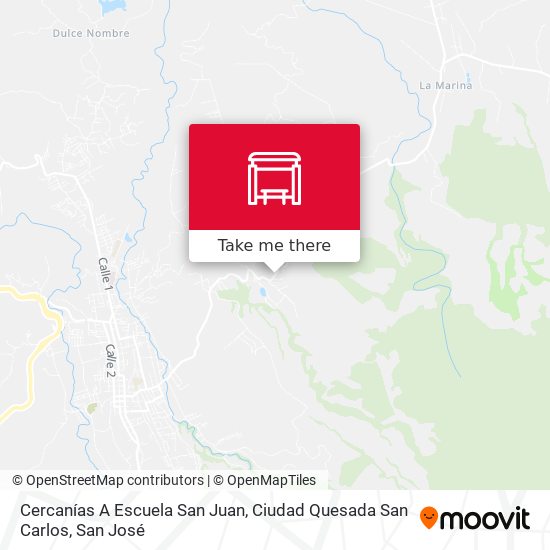 Cercanías A Escuela San Juan, Ciudad Quesada San Carlos map