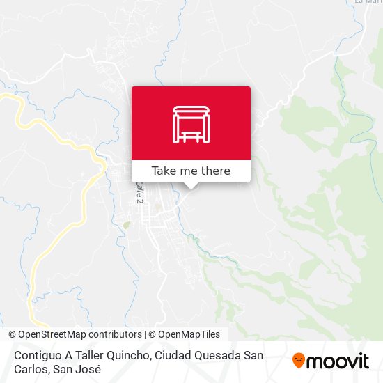 Mapa de Contiguo A Taller Quincho, Ciudad Quesada San Carlos